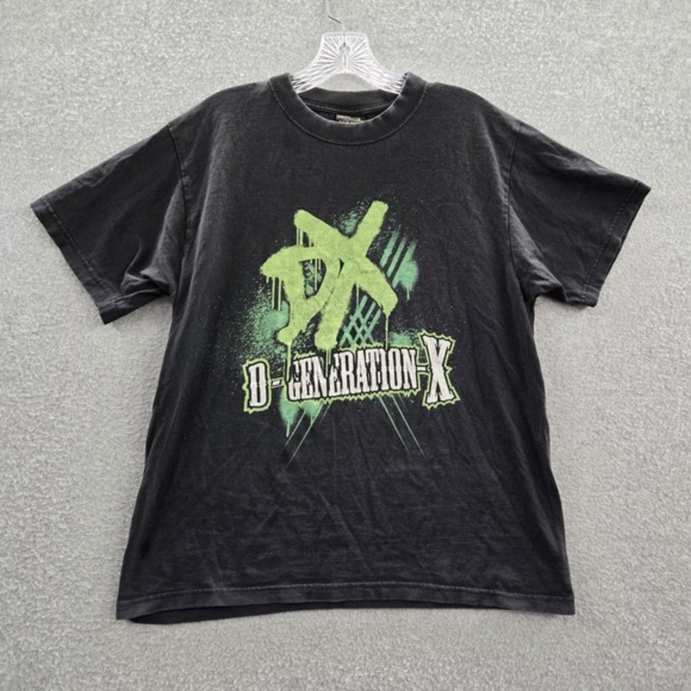 VINTAGE D-Generation X Men Shirt M Black Gold Series WWE 90s READ